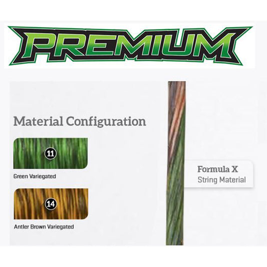 First String First String Premium String Set Green/Brown Mission Ballistic 2.0 - Imported Draft - DropShot Archery