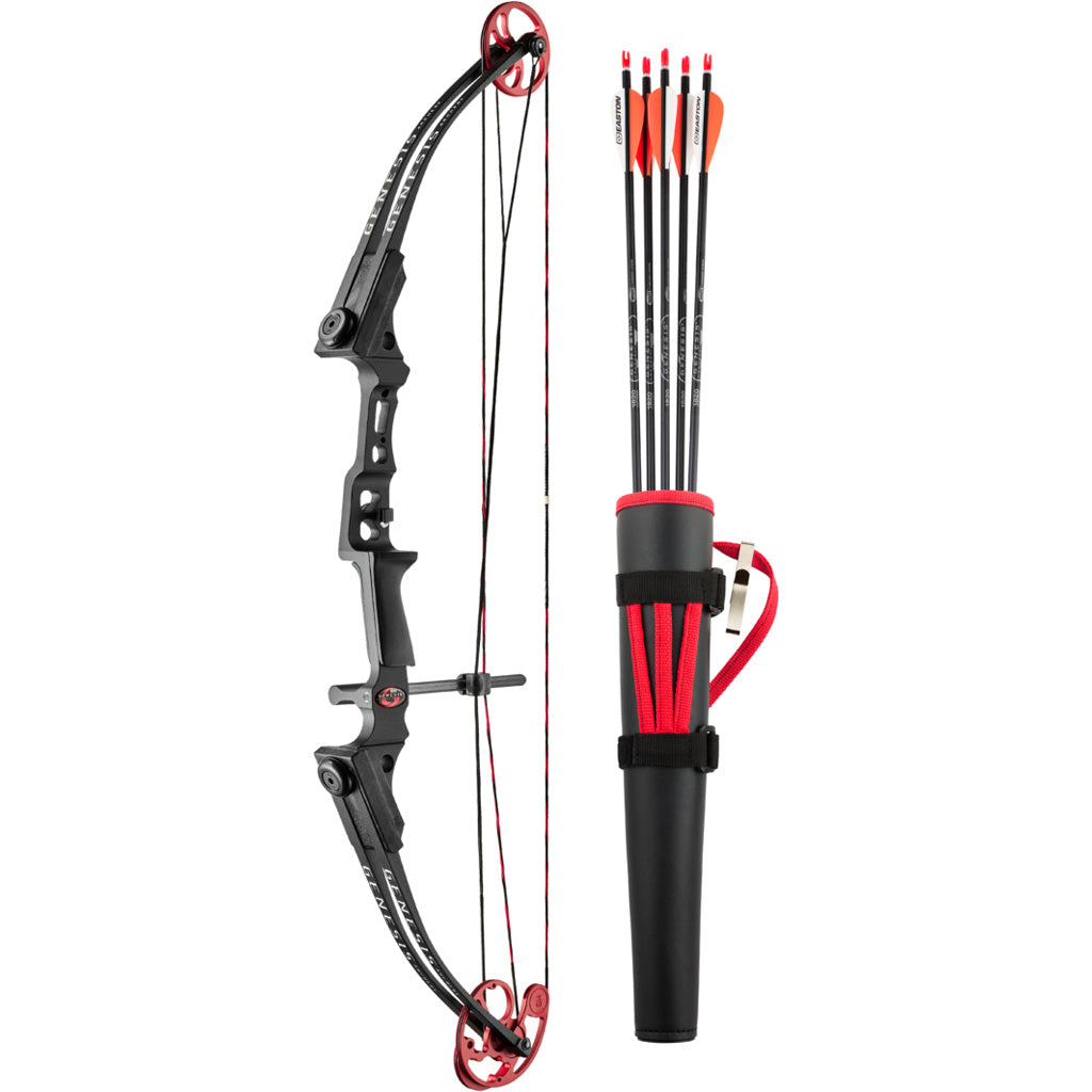 Genesis Genesis Mini Bow Set Black w/Red Cam RH - Imported Draft - DropShot Archery