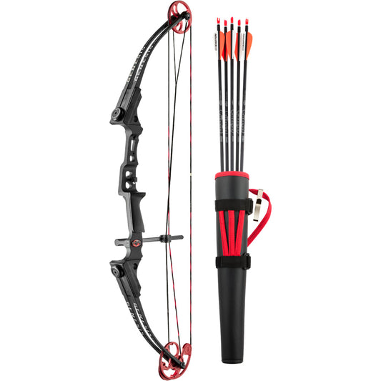 Genesis Genesis Mini Bow Set Black w/Red Cam RH - Imported Draft - DropShot Archery