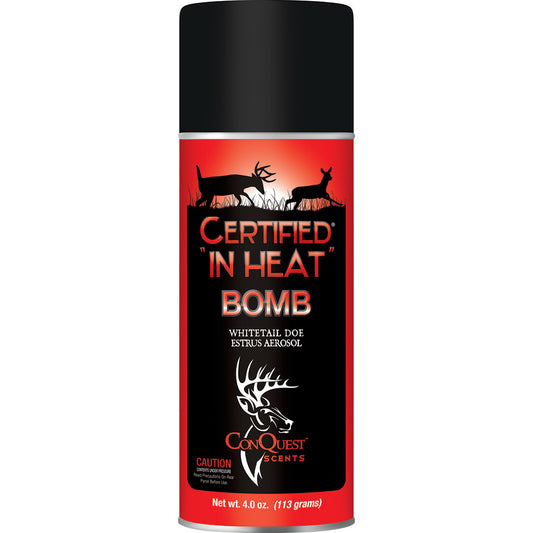 Conquest Scents Conquest Scent Bomb Certified In Heat 4 Oz. - Scents & Attractants - DropShot Archery