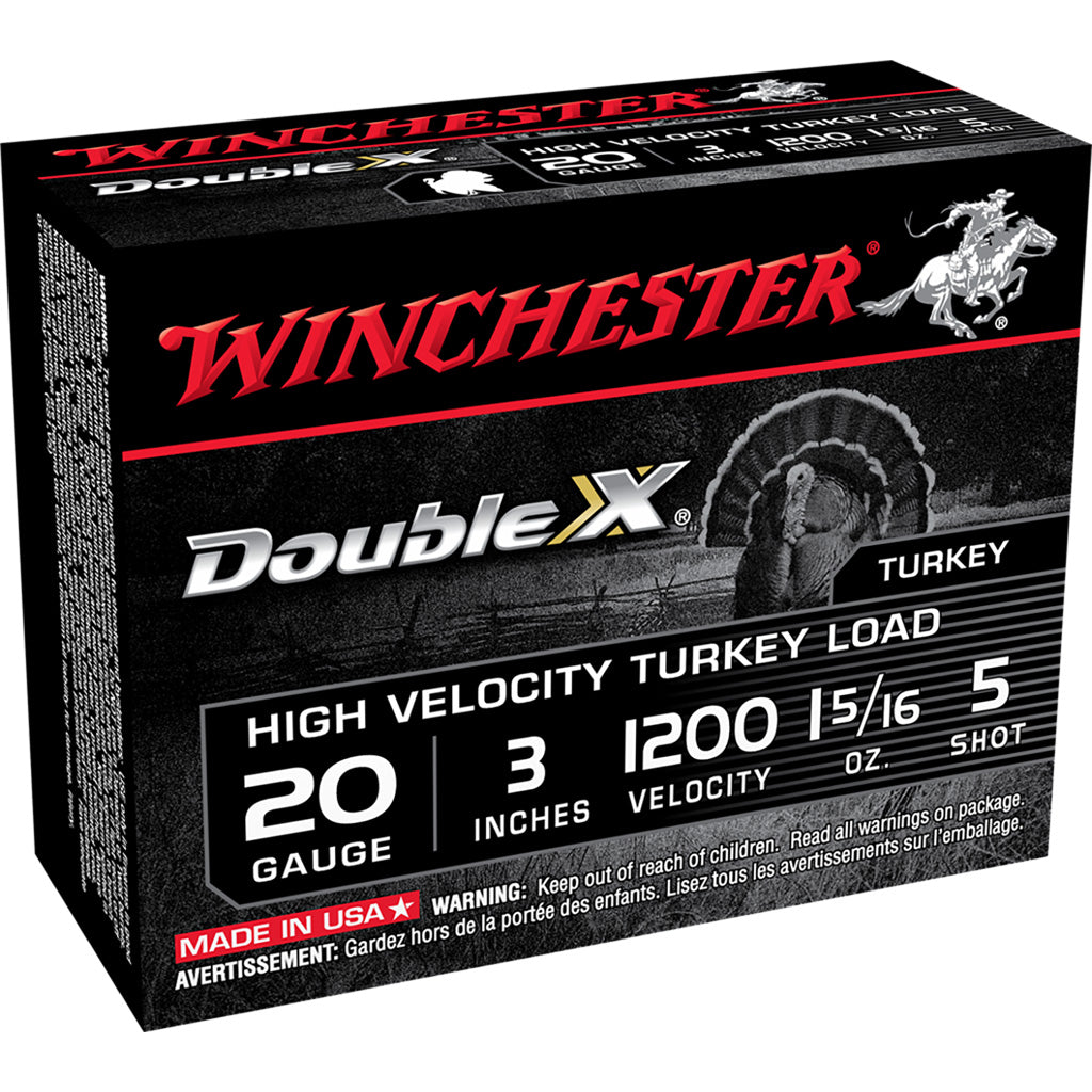 Winchester Winchester Double X High Velocity Turkey Load 20 ga. 3 in. 1 5/16 oz. 5 Shot 10 rd. - Imported Draft - DropShot Archery