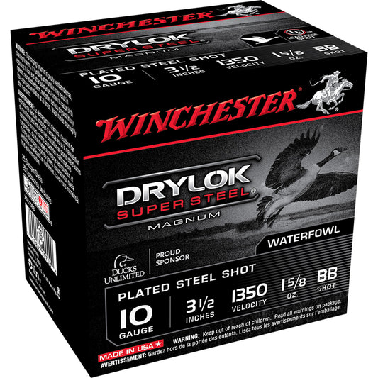 Winchester Winchester Drylok Magnum Plated Load 10 ga. 3.5 in. 1 5/8 oz. BB Shot 25 rd. - Imported Draft - DropShot Archery