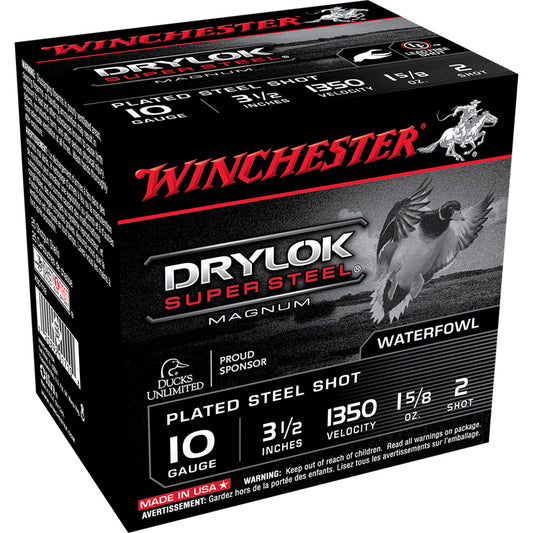 Winchester Winchester Drylok Magnum Plated Load 10 ga. 3.5 in. 1 5/8 oz. 2 Shot 25 rd. - Imported Draft - DropShot Archery