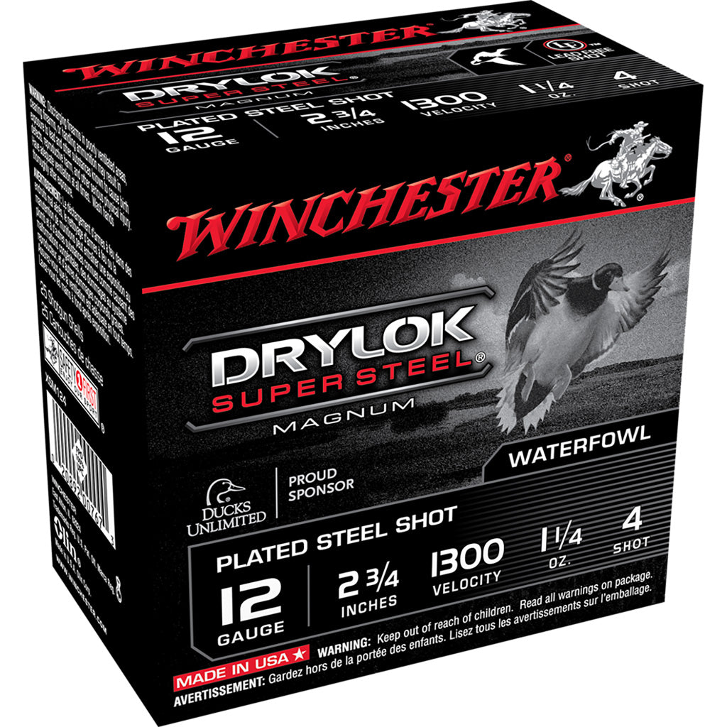 Winchester Winchester Drylok Magnum Plated Load 12 ga. 2.75 in. 1 1/4 oz. 4 Shot 25 rd. - Imported Draft - DropShot Archery