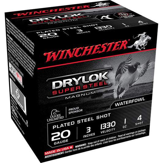 Winchester Winchester Drylok Magnum Plated Load 20 ga. 3 in. 1 oz. 4 Shot 25 rd. - Imported Draft - DropShot Archery