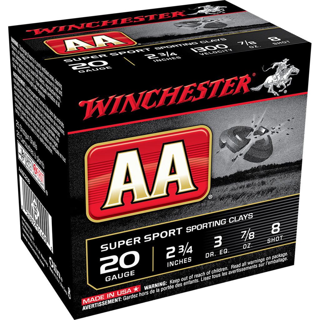 Winchester Winchester AA Sporting Clays Load 20 ga. 2.75 in. 7/8 oz. 8 Shot 25 rd. - Imported Draft - DropShot Archery