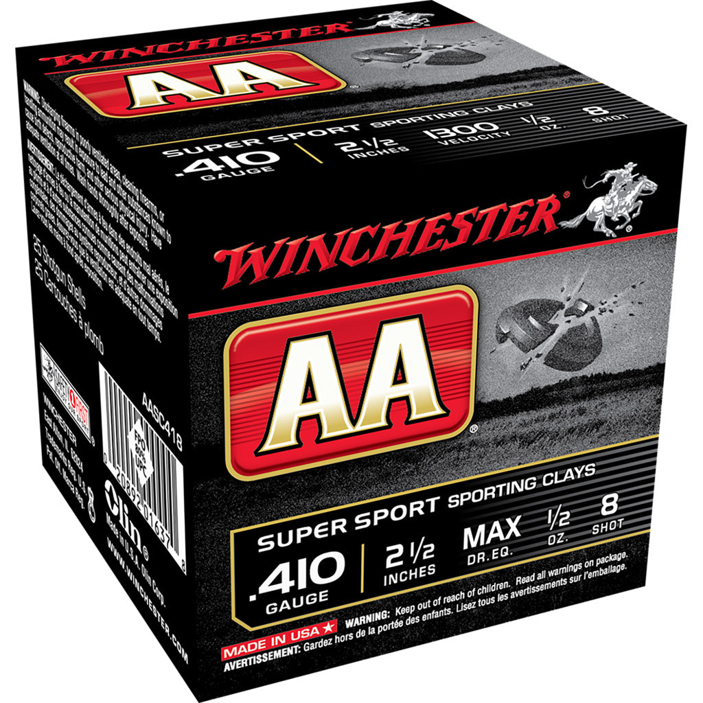 Winchester Winchester AA Sporting Clays Load 410 ga. 2.5 in. 1/2 oz. 8 Shot 25 rd. - Imported Draft - DropShot Archery
