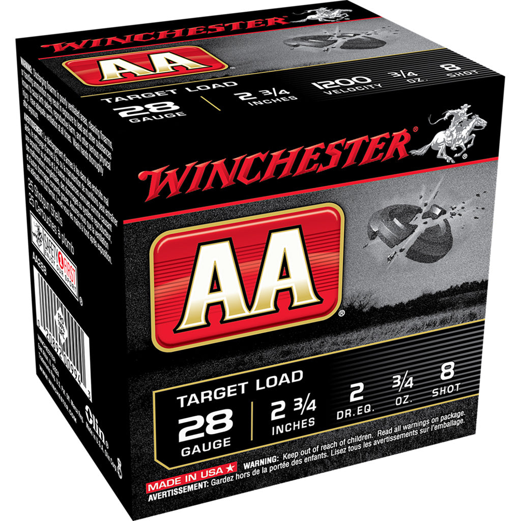 Winchester Winchester AA Target Load 28 ga. 2.75 in. 3/4 oz. 8 Shot 25 rd. - Imported Draft - DropShot Archery