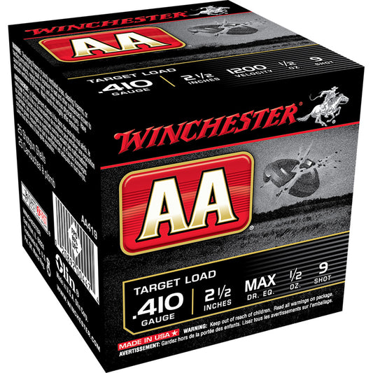 Winchester Winchester AA Target Load 410 ga. 2.5 in. 1/2 oz. 9 Shot 25 rd. - Imported Draft - DropShot Archery