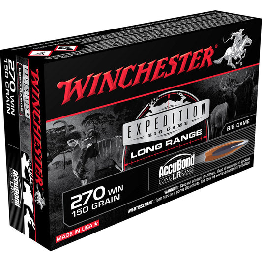 Winchester Winchester Expedition Big Game Long Range Ammo 270 Win. 150 gr. Accubond LR 20 rd. - Imported Draft - DropShot Archery