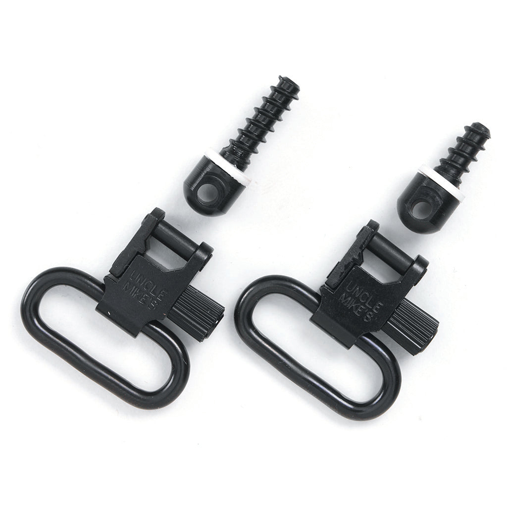 Uncle Mike's Uncle Mike's QD Swivels 115 RGS 1.25 in. Wood Screw Type Blued - Imported Draft - DropShot Archery