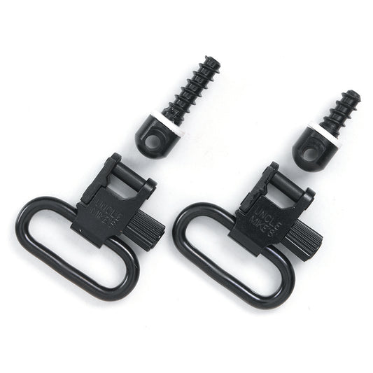 Uncle Mike's Uncle Mike's QD Swivels 115 RGS 1.25 in. Wood Screw Type Blued - Imported Draft - DropShot Archery