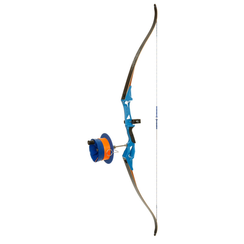 Fin-Finder Fin Finder Bank Runner Recurve Package Blue With Sidewinder Reel RH - Archery & Outdoor Gear - DropShot Archery