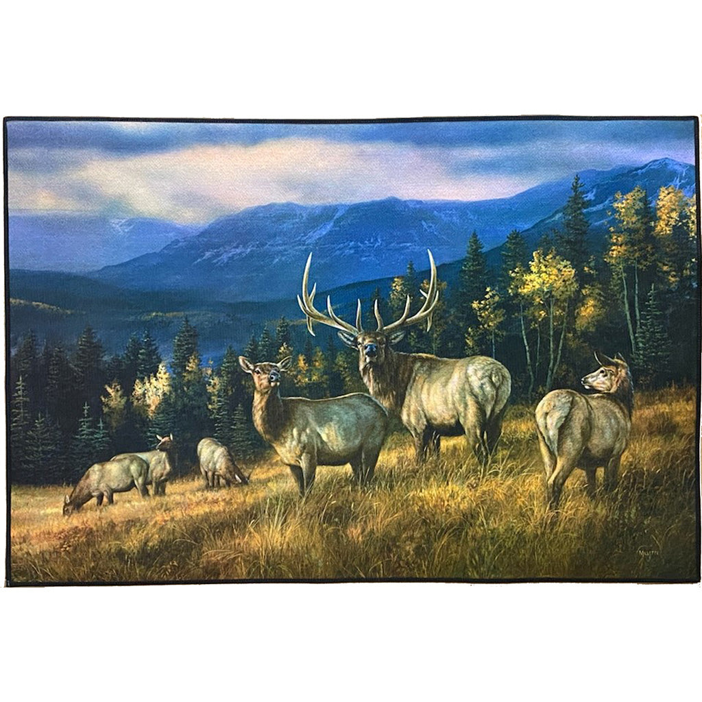 Custom Printed Rugs Custom Printed Rug Autumn Gold Elk - Archery & Outdoor Gear - DropShot Archery