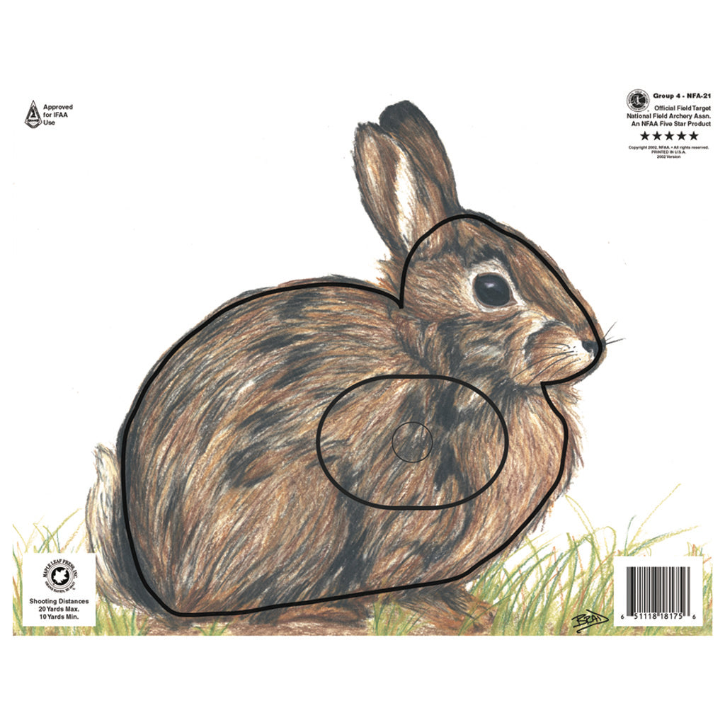 Maple Leaf Press Maple Leaf Nfaa Animal Faces Group 4 Rabbit - Outdoor Gear - DropShot Archery