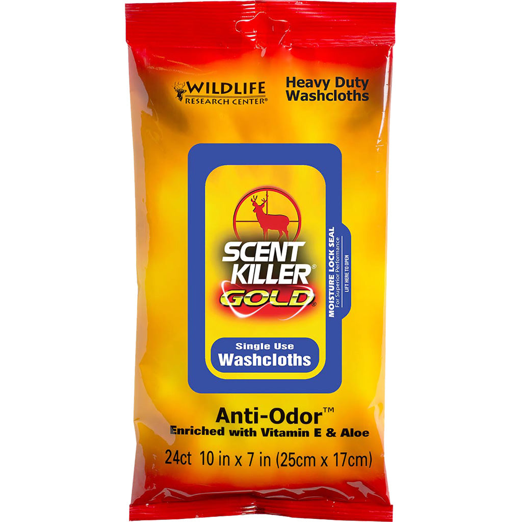 Wildlife Research Wildlife Research Scent Killer Gold Hd Washcloths 12 pk. - Scents & Attractants - DropShot Archery