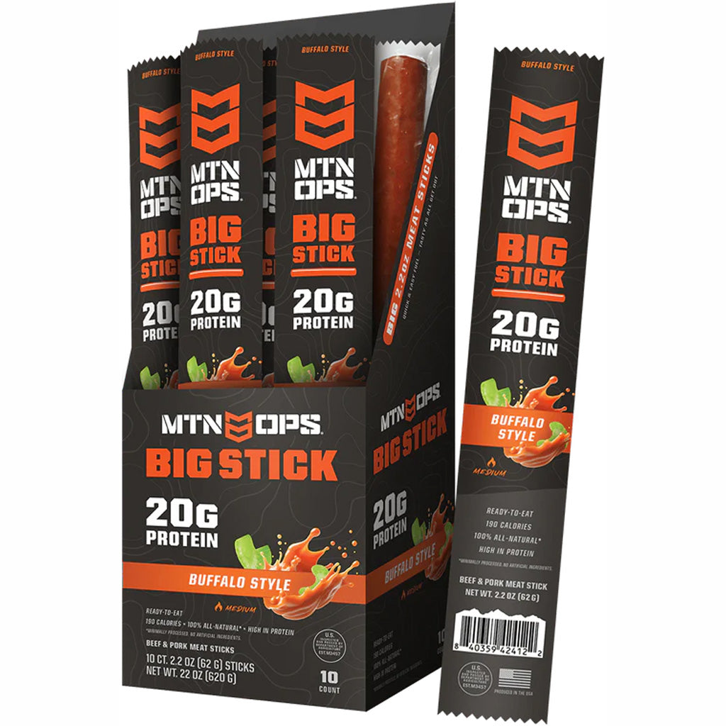 MTN OPS Mtn Ops Big Meat Stick Buffalo 10ct Box - Archery & Outdoor Gear - DropShot Archery