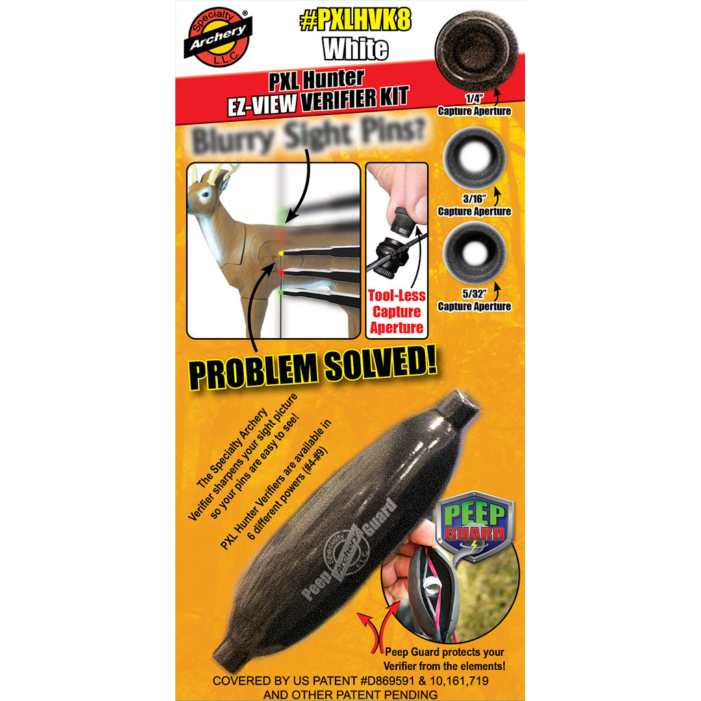 Specialty Archery Specialty Archery Pxl Hunter EZ-view Verifier Kit No. 8 White - Archery - DropShot Archery