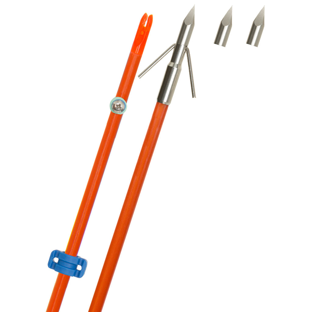 Fin Finder Raider Pro Bowfishing Orange Arrow W/ Riptide Point