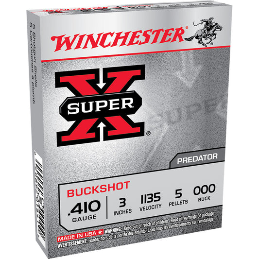 Winchester Winchester Super-X Shot 410 ga. 3 in. 5 Pellets 000 Buck Shot 5 rd. - Imported Draft - DropShot Archery