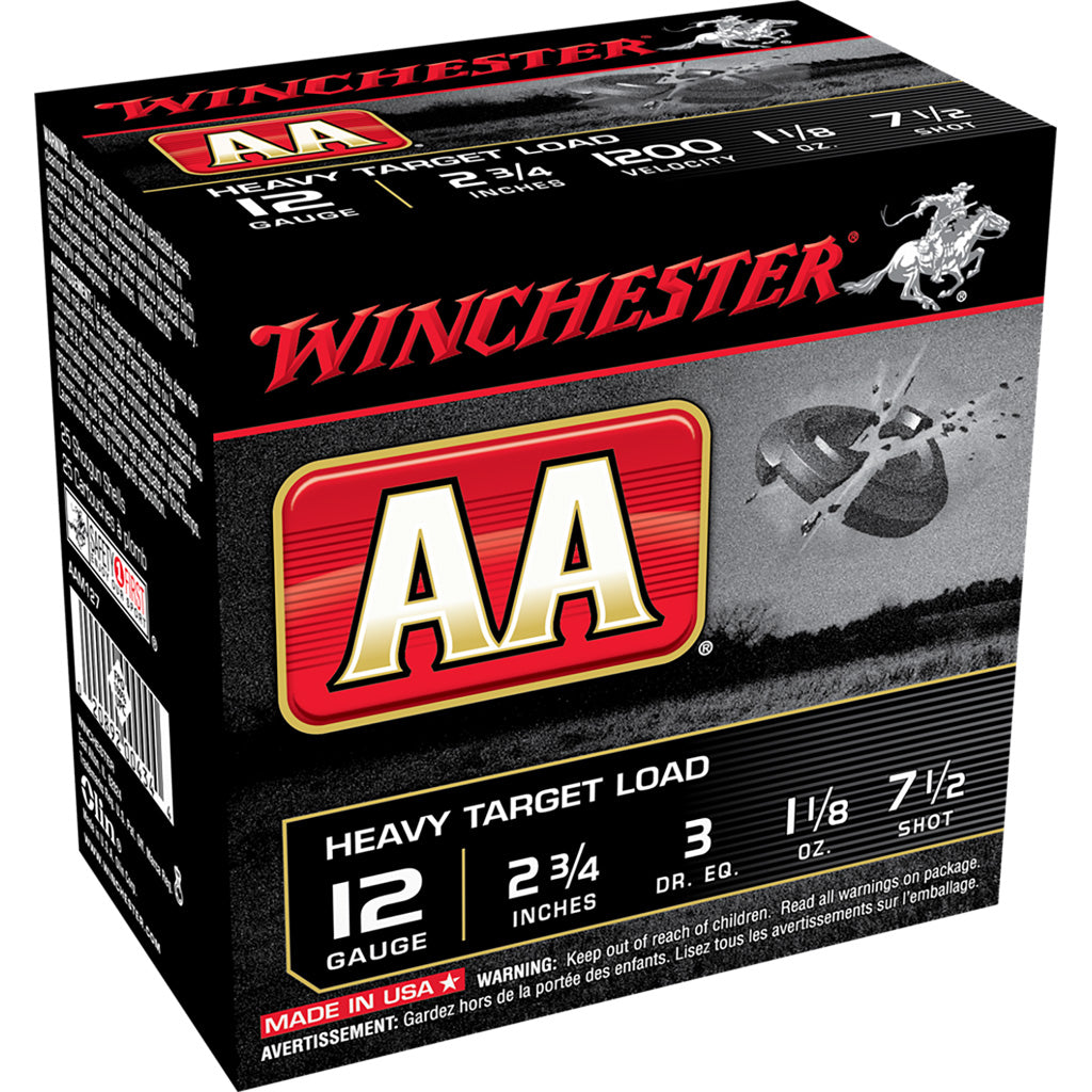 Winchester Winchester AA Heavy Target Load 12 ga. 2.75 in. 1 1/8 oz. 7.5 Shot 25 rd. - Imported Draft - DropShot Archery