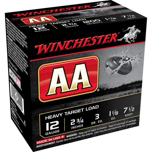 Winchester Winchester AA Heavy Target Load 12 ga. 2.75 in. 1 1/8 oz. 7.5 Shot 25 rd. - Imported Draft - DropShot Archery
