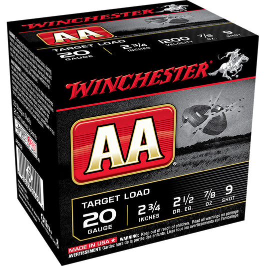 Winchester Winchester AA Target Load 20 ga. 2.75 in. 7/8 oz. 9 Shot 25 rd. - Imported Draft - DropShot Archery
