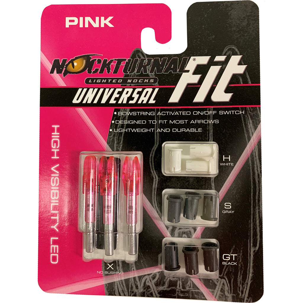 Nockturnal Nockturnal Fit Lighted Nocks Pink 3 pk. - Outdoor Gear - DropShot Archery