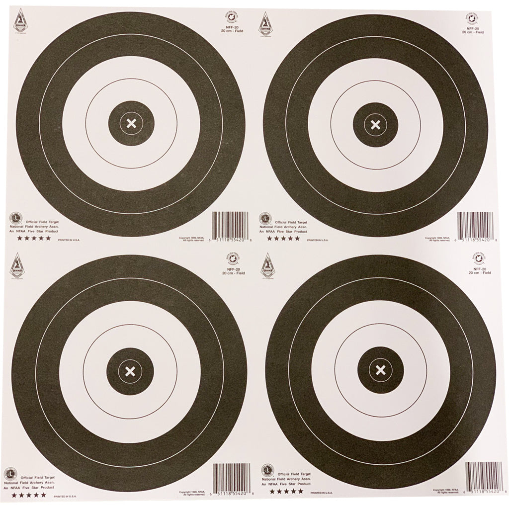 Maple Leaf Press Maple Leaf Target Face NFAA Field 20 cm. 25 pk. - Imported Draft - DropShot Archery