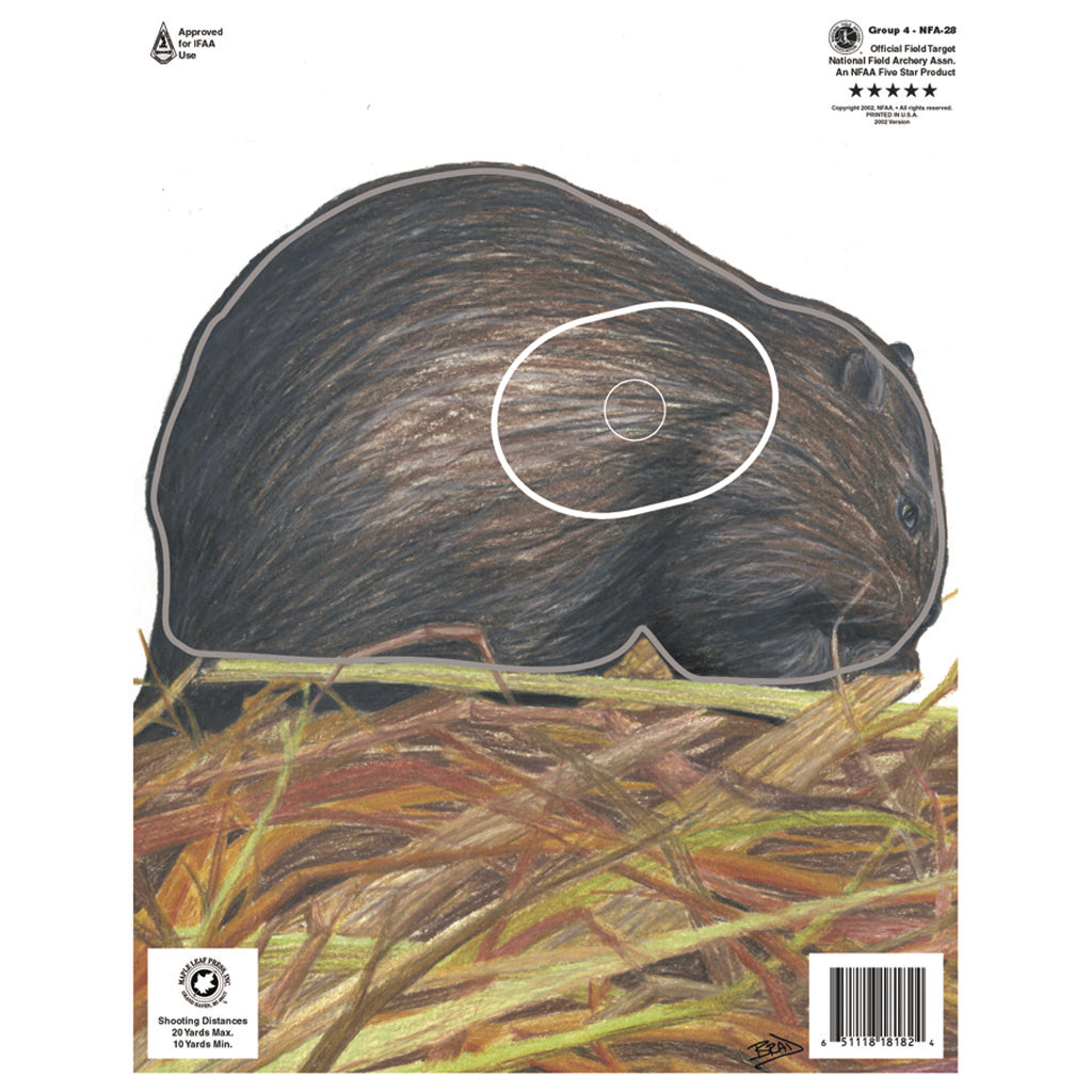 Maple Leaf Press Maple Leaf Nfaa Animal Faces Group 4 Muskrat - Outdoor Gear - DropShot Archery