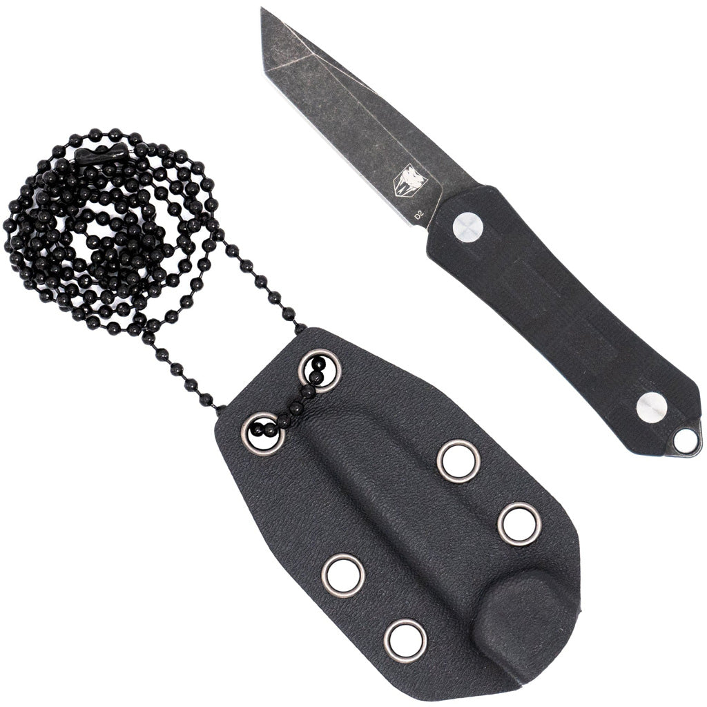 CobraTec Cobratec Guardian Neck Knife Tanto Blade Small Black - Archery & Outdoor Gear - DropShot Archery