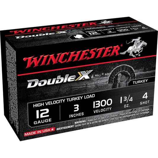 Winchester Winchester Double X High Velocity Turkey Load 12 ga. 3 in. 1 3/4 oz. 4 Shot 10 rd. - Imported Draft - DropShot Archery