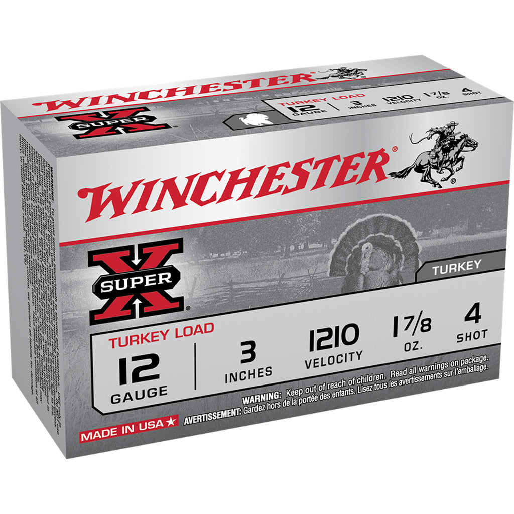 Winchester Winchester Super-X Turkey Load 12 ga. 3 in. 1 7/8 oz. 4 Shot 10 rd. - Imported Draft - DropShot Archery