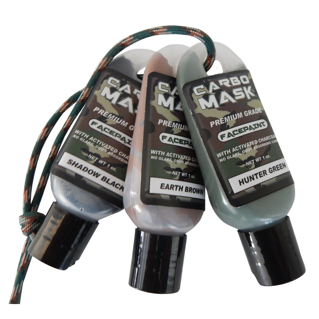 Carbomask Carbo Mask Facepaint Black/Green/Brown 1 oz. 3 pk. - Imported Draft - DropShot Archery