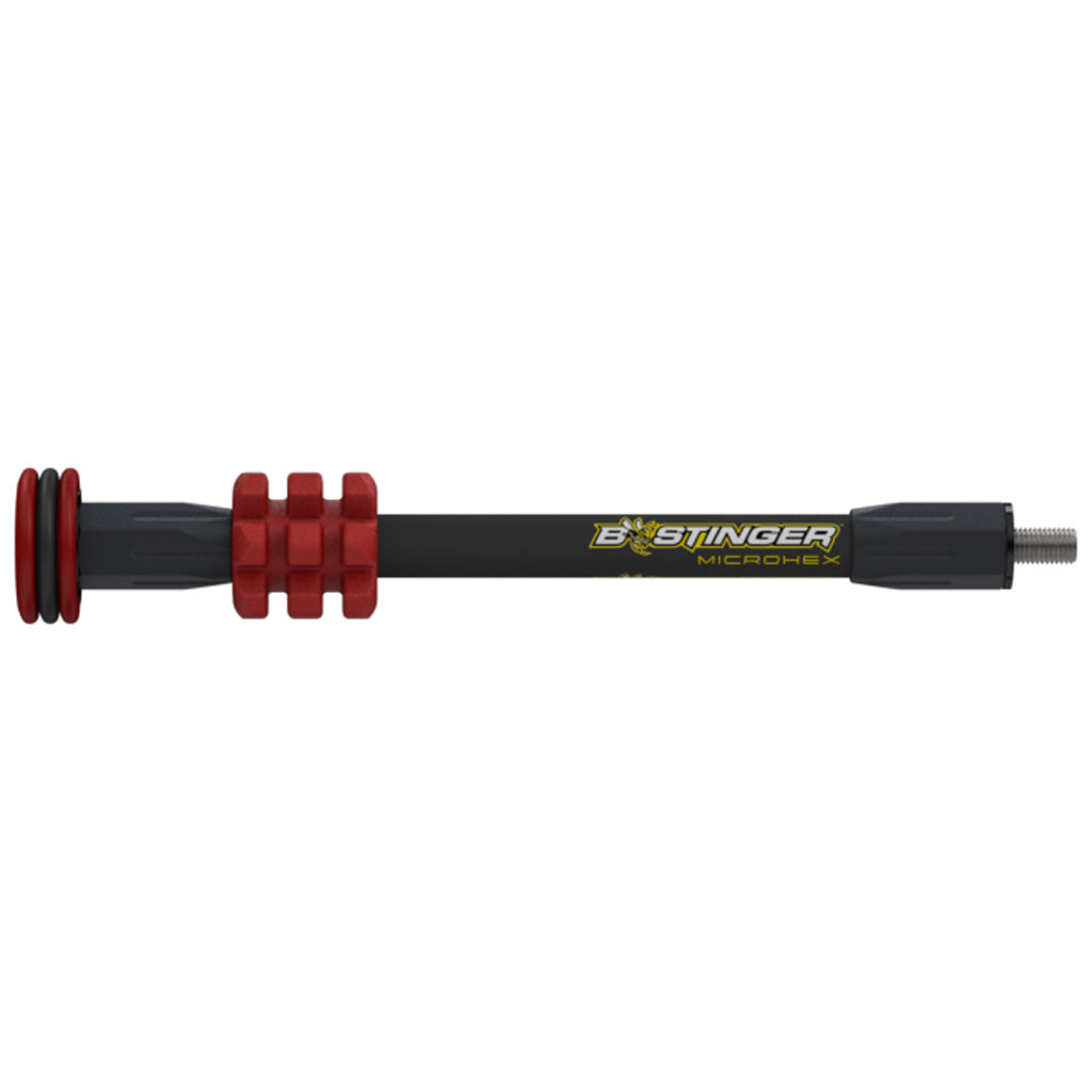 Bee Stinger Bee Stinger Microhex Stabilizer Red 8 In. - Archery Accessories - DropShot Archery