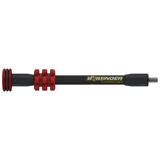 Bee Stinger Bee Stinger Microhex Stabilizer Red 8 In. - Archery Accessories - DropShot Archery