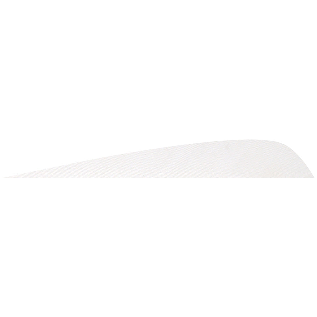 Gateway Gateway Parabolic Feathers White 4 in. RW 12 pk. - Imported Draft - DropShot Archery