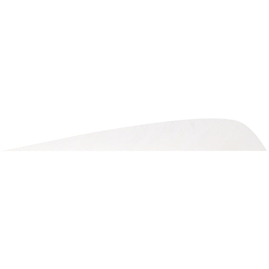 Gateway Gateway Parabolic Feathers White 4 in. RW 12 pk. - Imported Draft - DropShot Archery