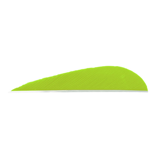 Trueflight Trueflight Parabolic Feathers Chartreuse 3 in. RW 100 pk. - Imported Draft - DropShot Archery
