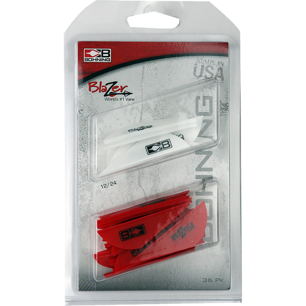 Bohning Bohning Blazer Vane Combo White/red 36 pk. - Archery & Outdoor Gear - DropShot Archery