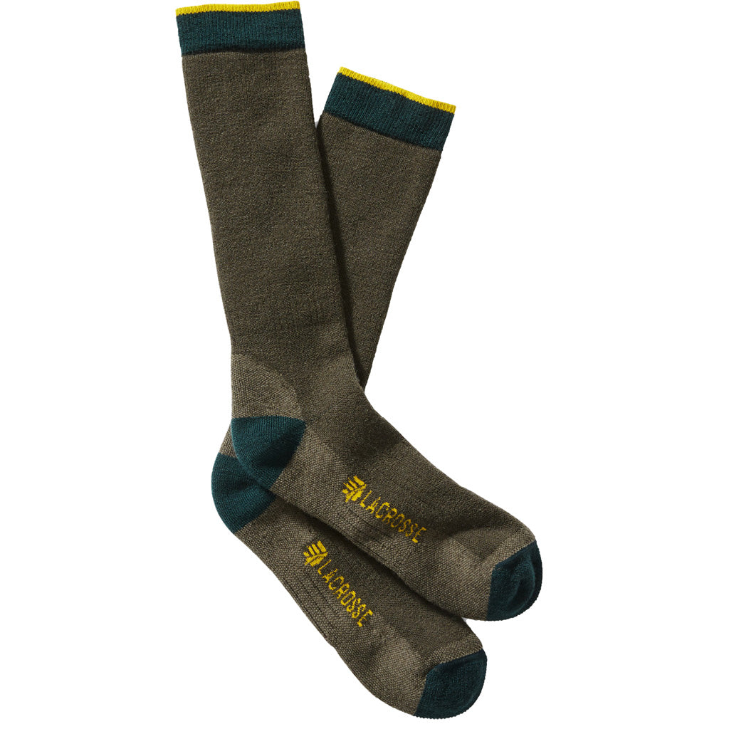 Lacrosse Lacrosse Men's Merino Midweight Socks Crew Od Green X-large - Outdoor Gear - DropShot Archery