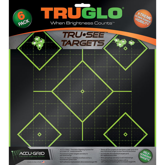 Truglo Truglo Trusee Splatter 5-diamond Target Green 12x12 6 pk. - Outdoor Gear - DropShot Archery