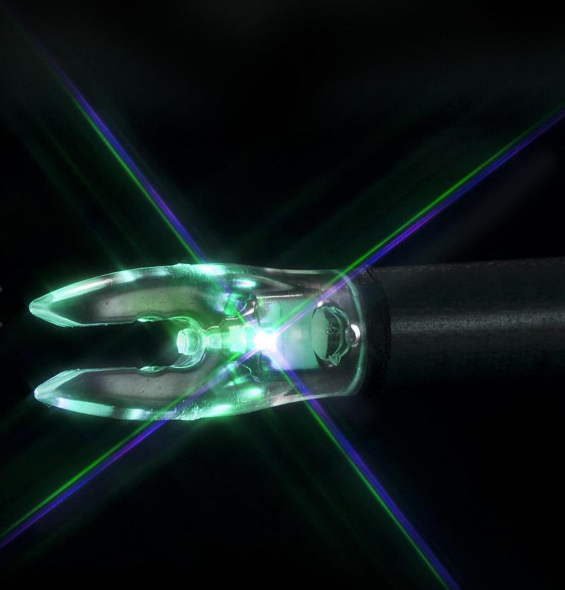 Nockturnal Fit Lighted Nocks Strobing Blue/Green 3 PK. - Dropshot Archery