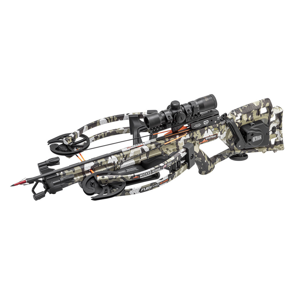 Wicked Ridge Wicked Ridge Fury 410 De-cock Crossbow Package Acudraw De-cock Peak Xt - Compound Bows - DropShot Archery