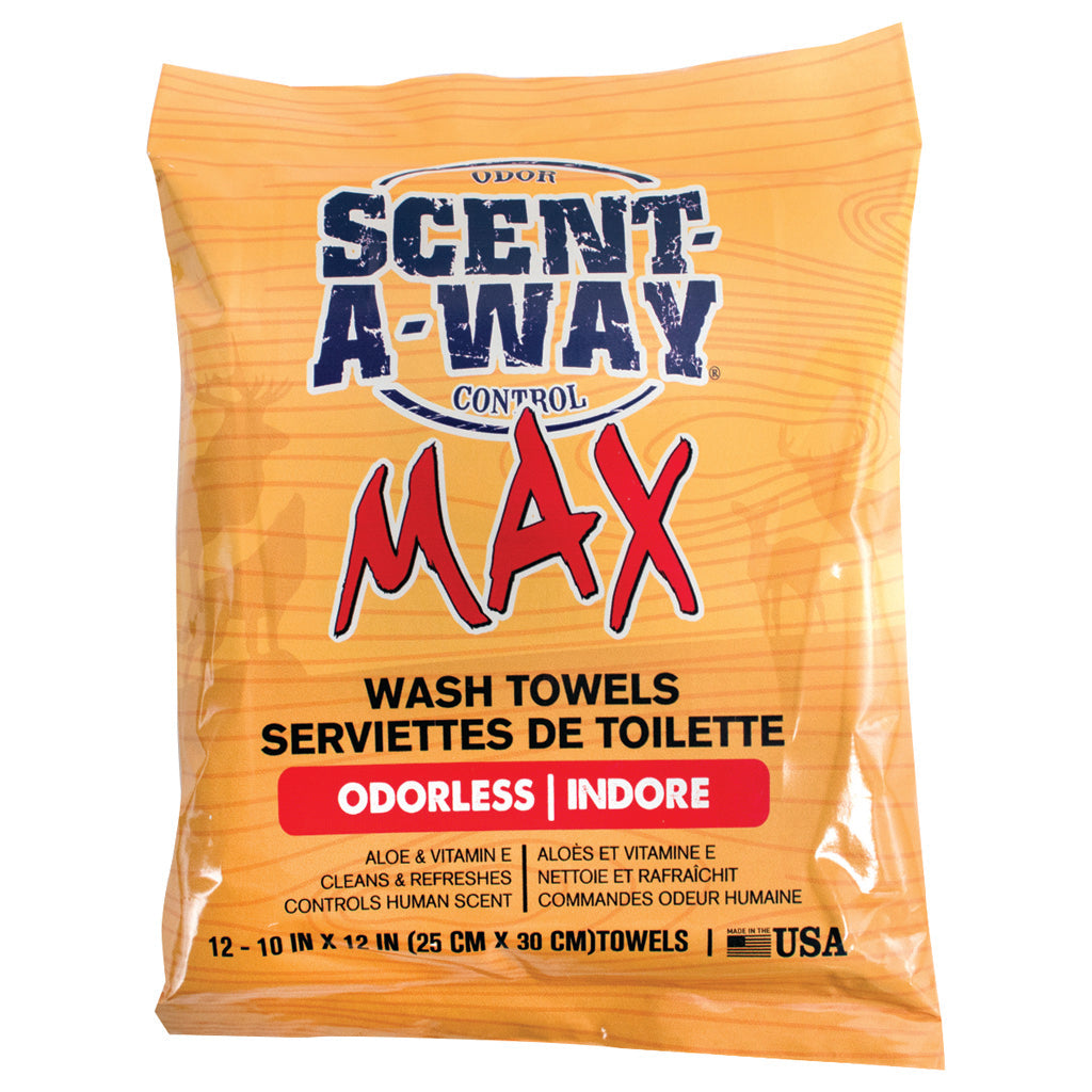 Scent-A-Way Scent-a-way Max Wash Towels 12 pk. - Scents & Attractants - DropShot Archery
