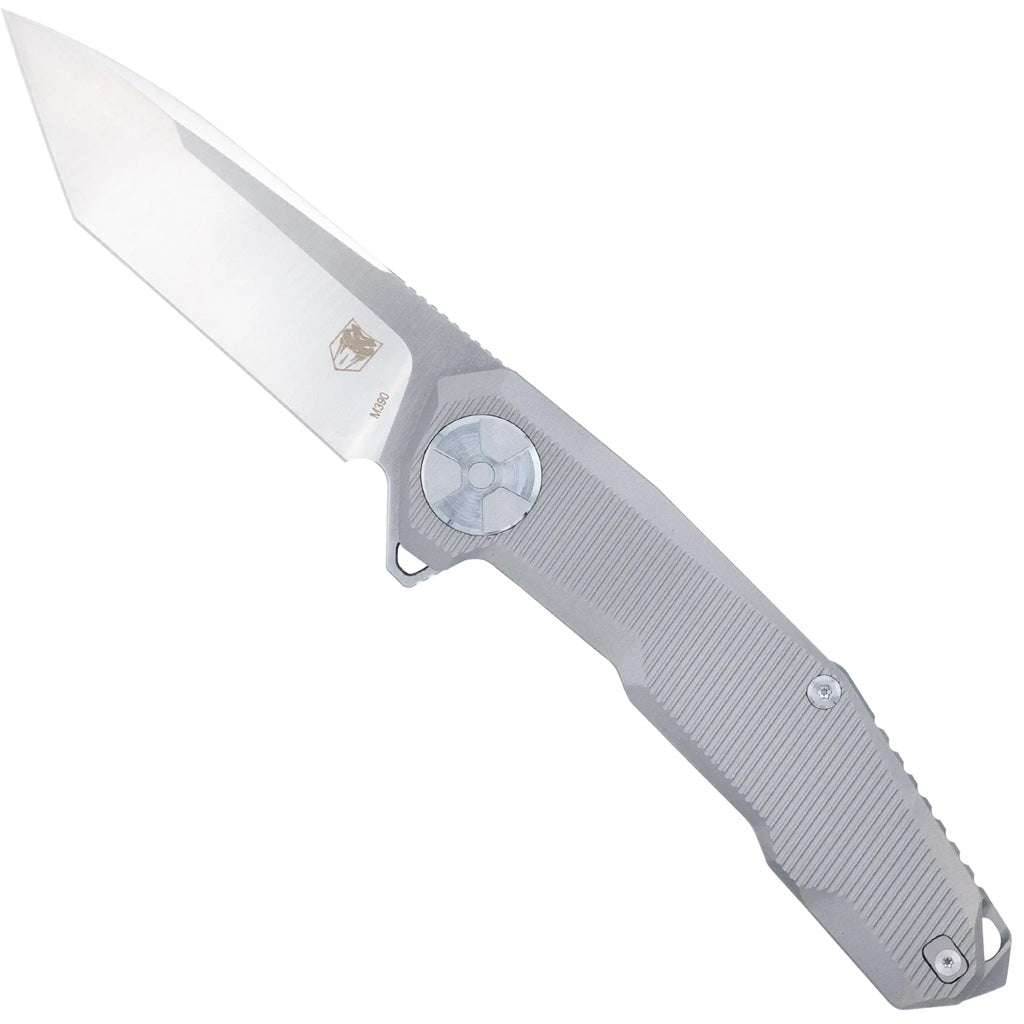 CobraTec Cobratec Barracuda Titanium M390 Knife Folding Blade Silver - Archery & Outdoor Gear - DropShot Archery