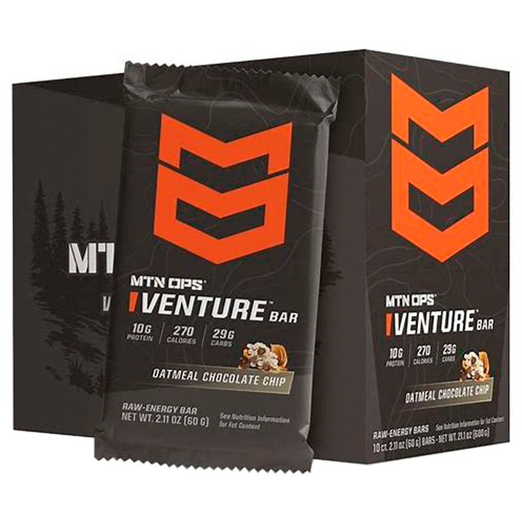 MTN OPS Mtn Ops Venture Bar Oatmeal Chocolate Chip 10pk - Archery & Outdoor Gear - DropShot Archery
