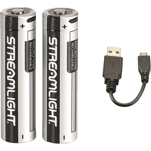 Streamlight Streamlight 18650 Rechargable Battery With Port 2 pk. - Archery & Outdoor Gear - DropShot Archery