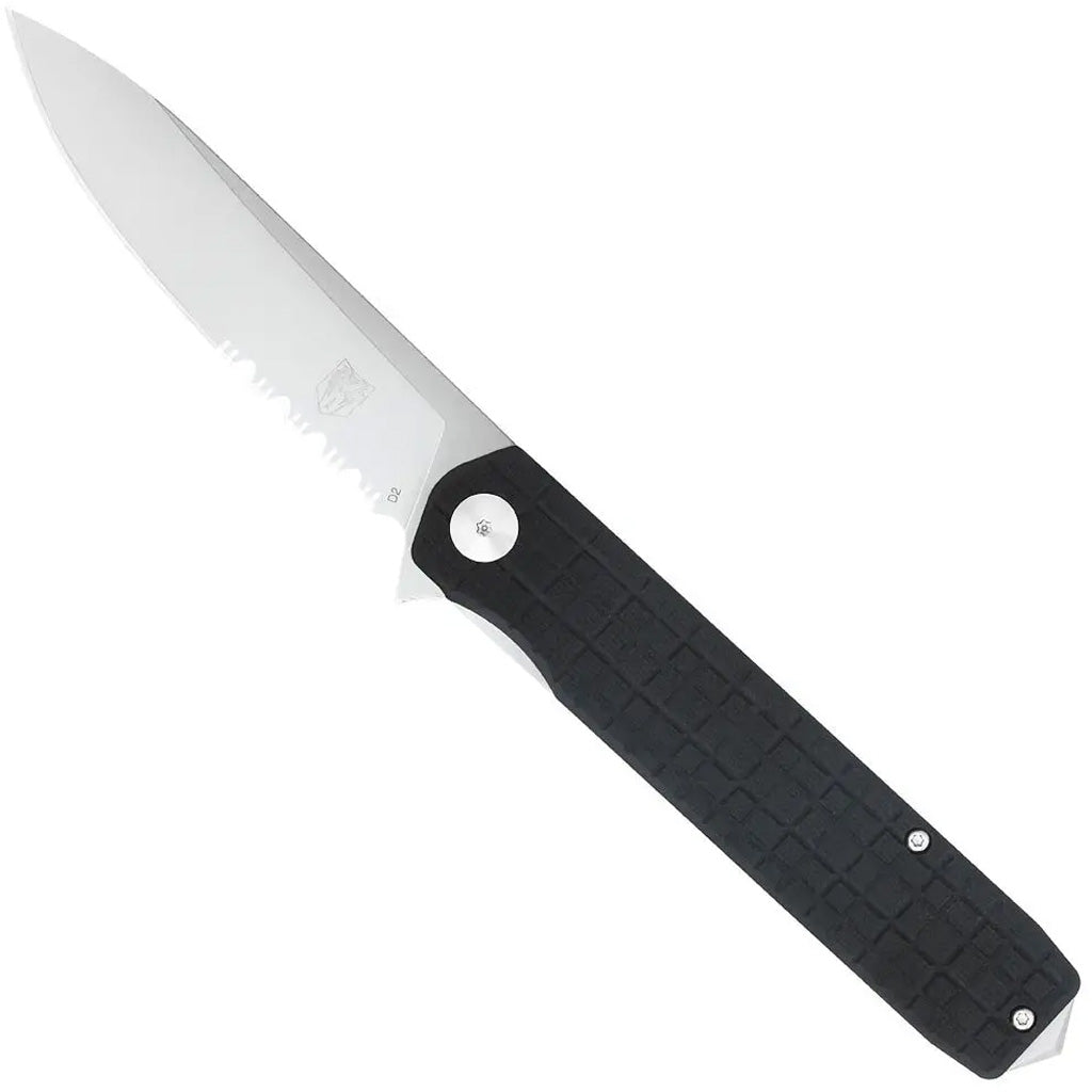 CobraTec Cobratec Medium Cayden Drop Serrated Knife Folding Blade Black - Archery & Outdoor Gear - DropShot Archery