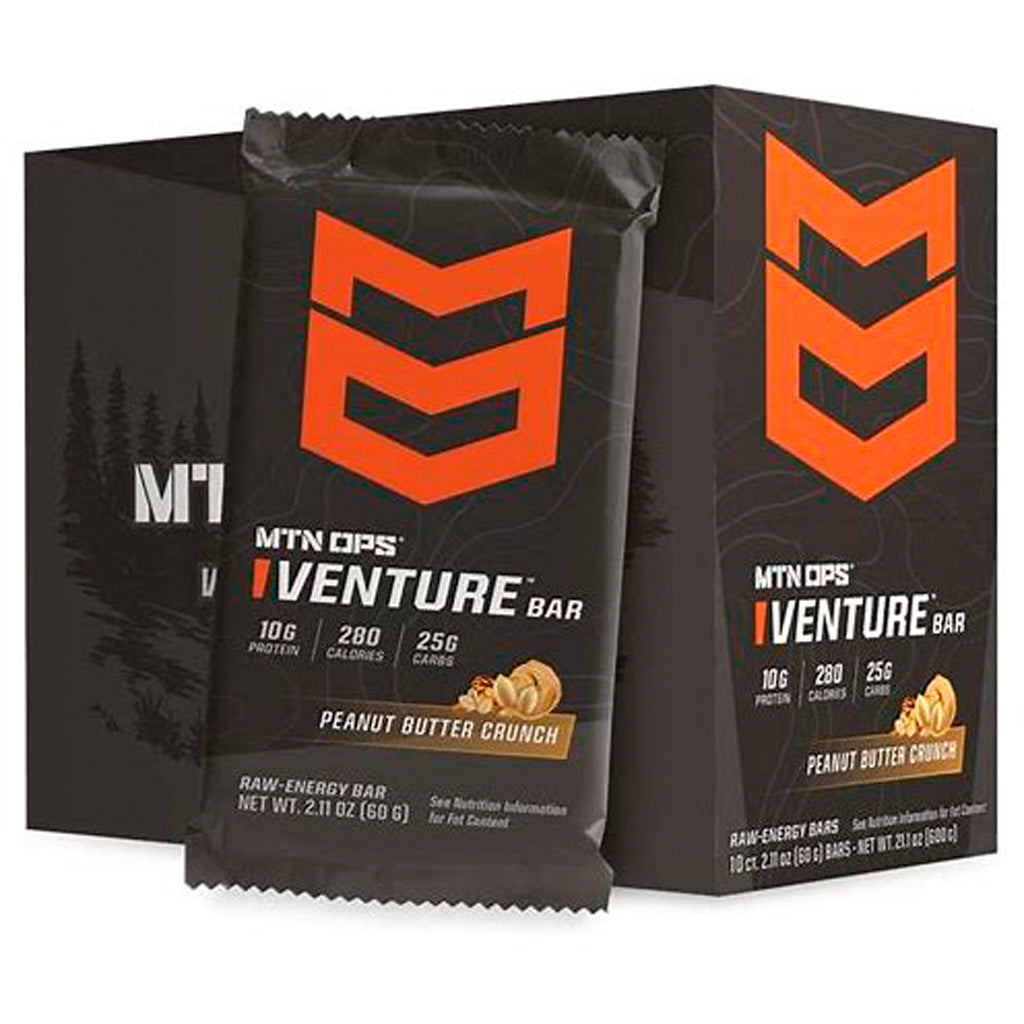 MTN OPS Mtn Ops Venture Bar Peanut Butter Crunch 10pk - Archery & Outdoor Gear - DropShot Archery